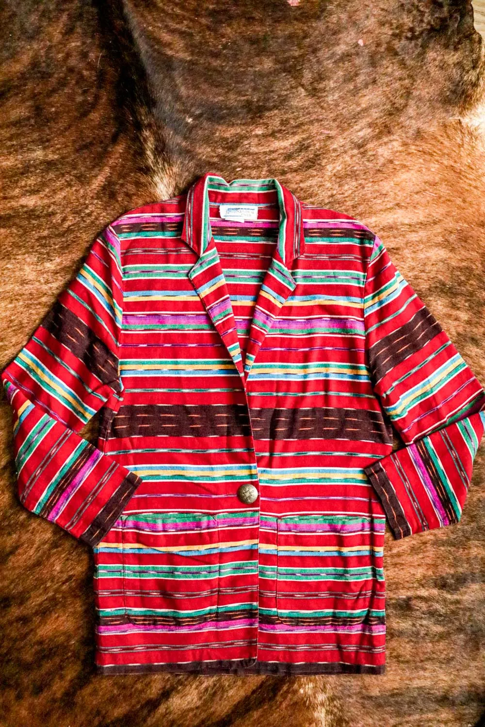 Vintage Southwest Serape Style Blazer