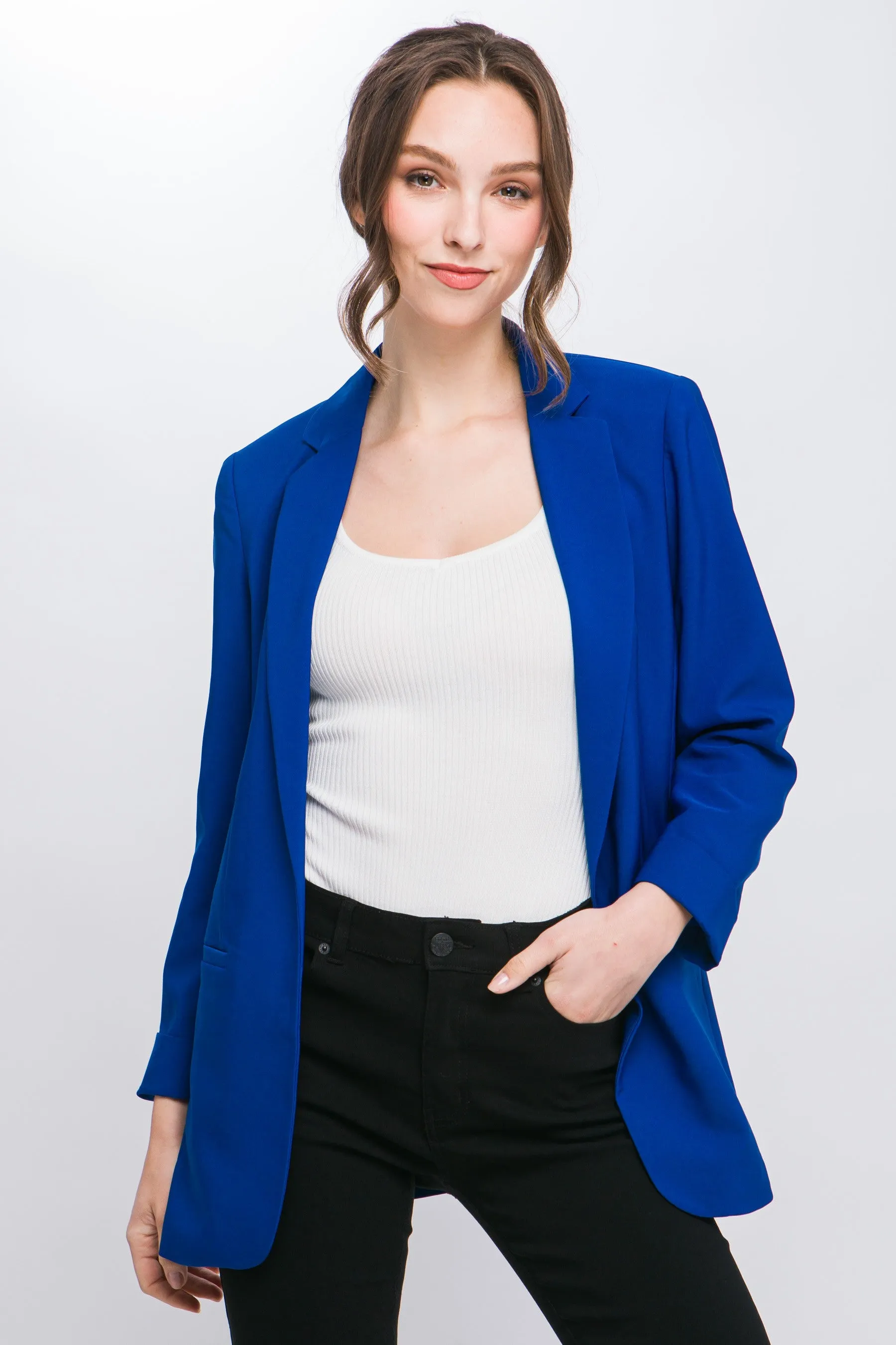 Walk the Walk Blazer in Royal Blue