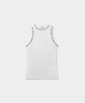 White Erib Tank Top