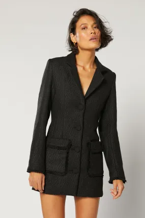 Winona Ophir Trimmed Blazer Dress Black