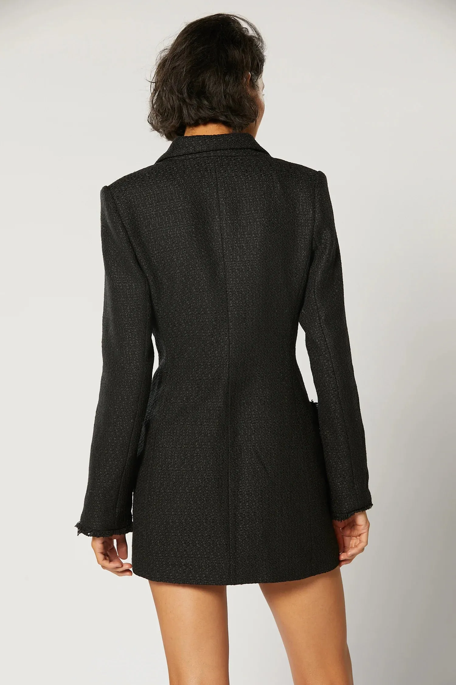 Winona Ophir Trimmed Blazer Dress Black