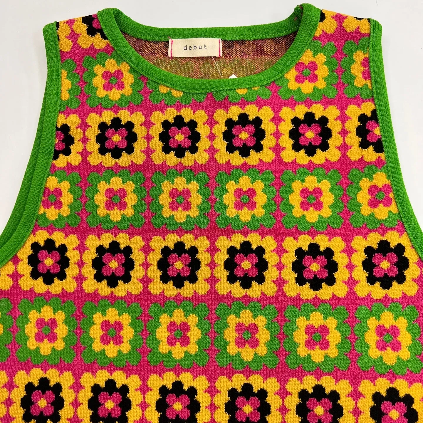 Women's Knitted Floral Tank Top