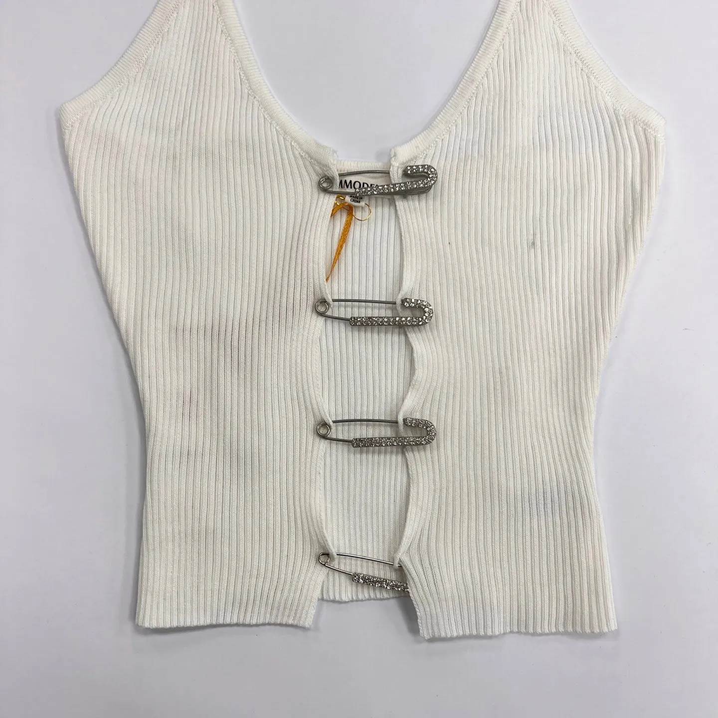 Women's Spaghetti Strap Pin Crop Top